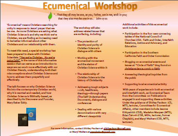 Ecumenical flyer